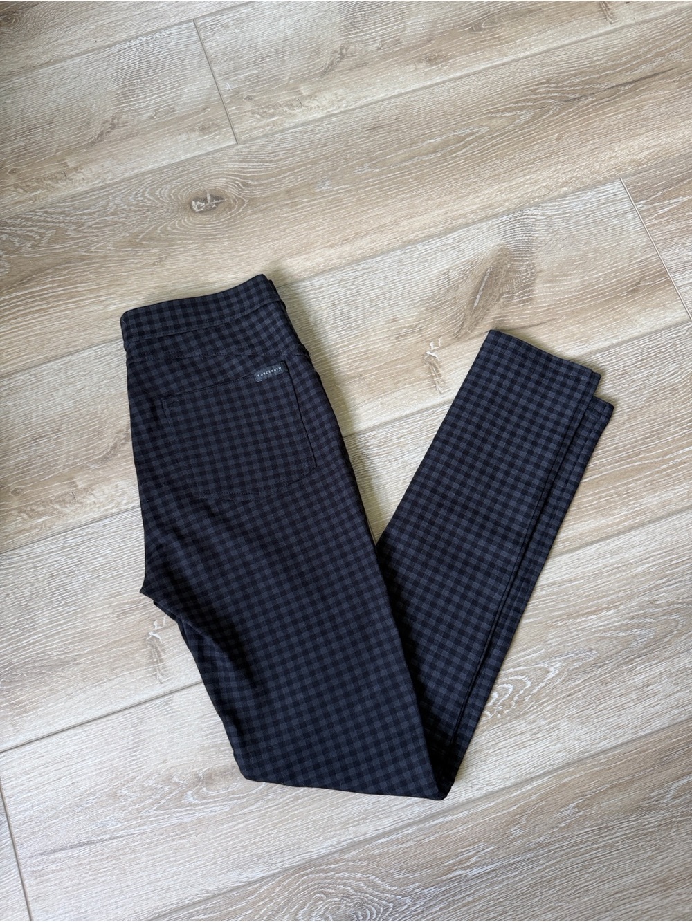Sanctuary Women's Black & Charcoal Skinny Pants - Checked Print